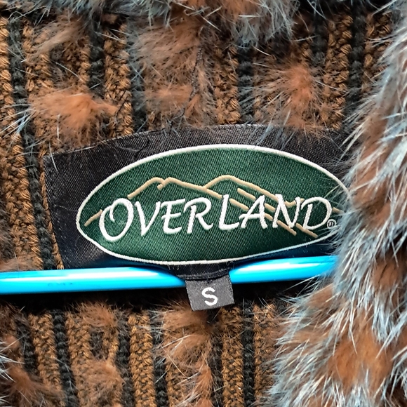 Overland Rabbit & Raccoon Fur Knit Vest Size S - Picture 4 of 4